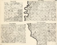 Adams County - Leolo, Big Flats, Rome, Strongs Prairie, Wisconsin State Atlas 1930c